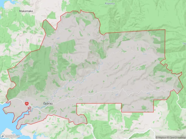 Oparau, Waikato Polygon Area Map