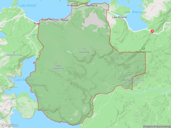 Rotoiti Forest, Bay of Plenty Polygon Area Map