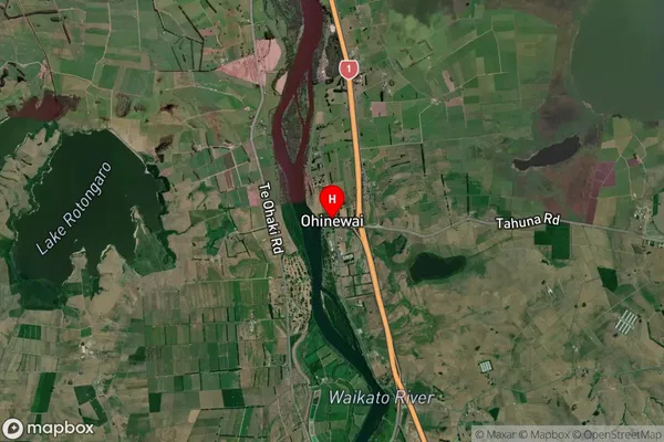 Ohinewai,Waikato Satellite Map