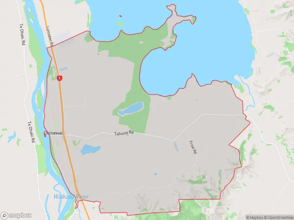 Ohinewai, Waikato Polygon Area Map