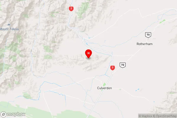 Mount Culverden,Canterbury Region Map