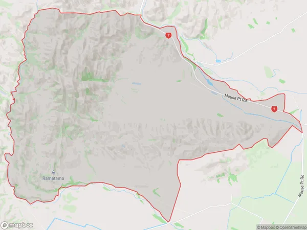 Mount Culverden, Canterbury Polygon Area Map