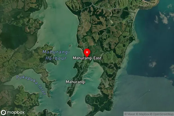 Mahurangi East,Auckland Satellite Map