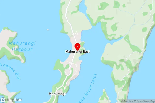 Mahurangi East,Auckland Area Map