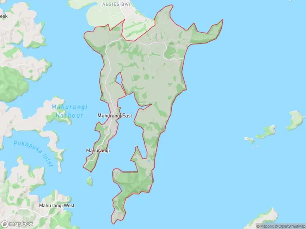 ZipCode 0983 Map for Mahurangi East