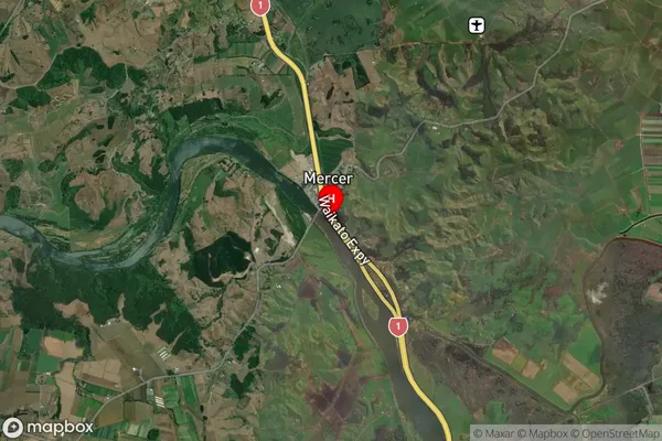 Mercer,Waikato Satellite Map