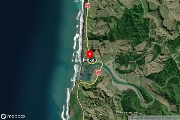 Mokau,Waikato Satellite Map