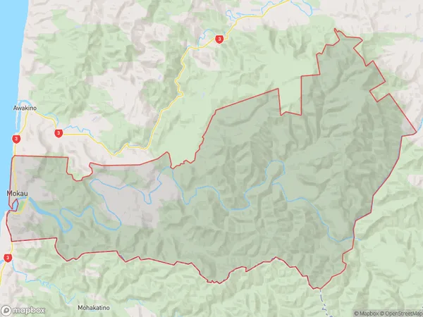 Mokau, Waikato Polygon Area Map