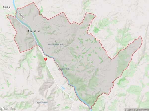 ZipCode 9544 Map for Millers Flat