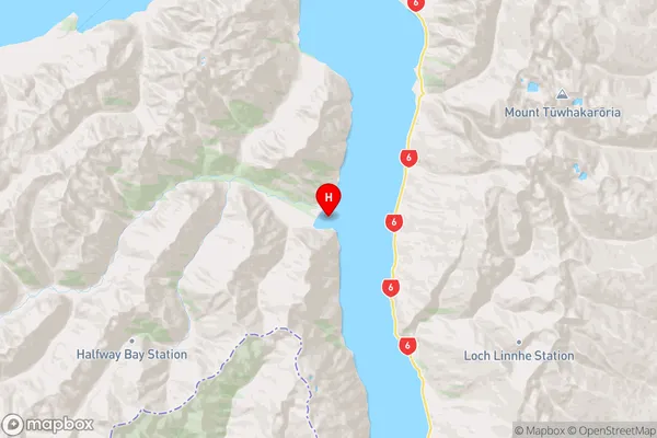 Halfway Bay,Otago Region Map