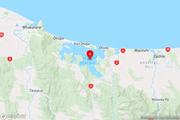 Ohiwa Harbour,Bay of Plenty Region Map