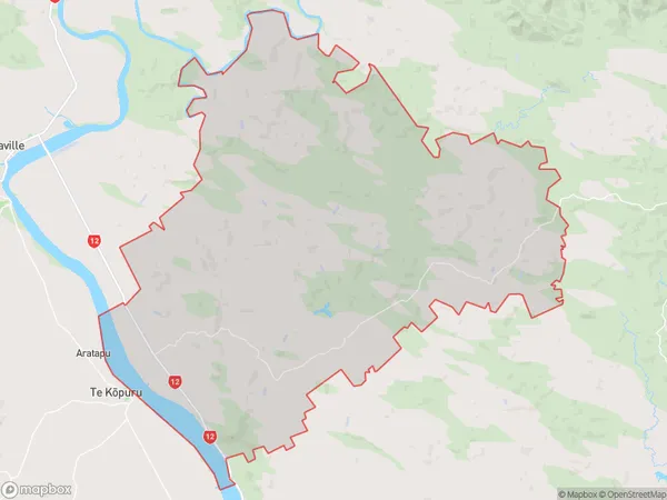 Arapohue, Northland Polygon Area Map