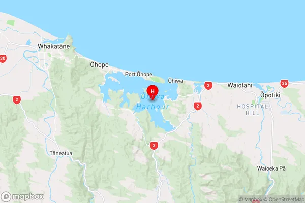 Ohiwa Harbour,Bay of Plenty Region Map
