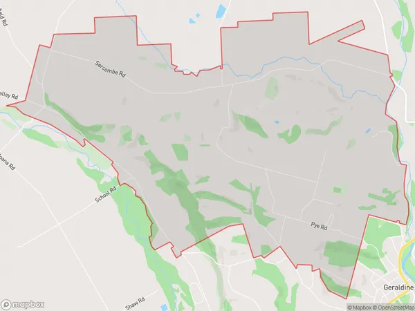 Geraldine Downs, Canterbury Polygon Area Map