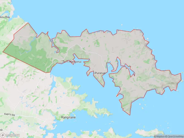 Te Ti Mangonui, Northland Polygon Area Map