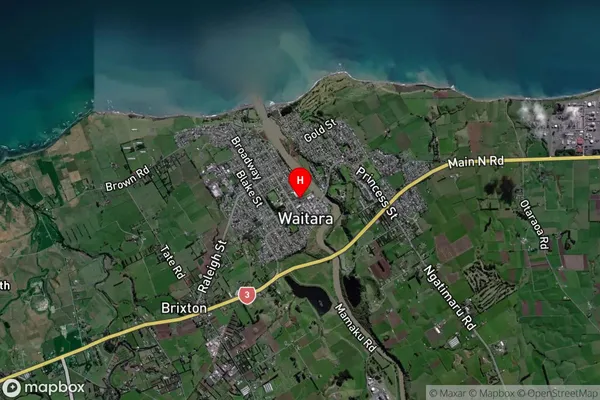 Waitara,Taranaki Satellite Map