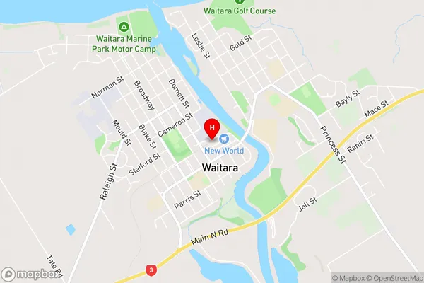 Waitara,Taranaki Area Map