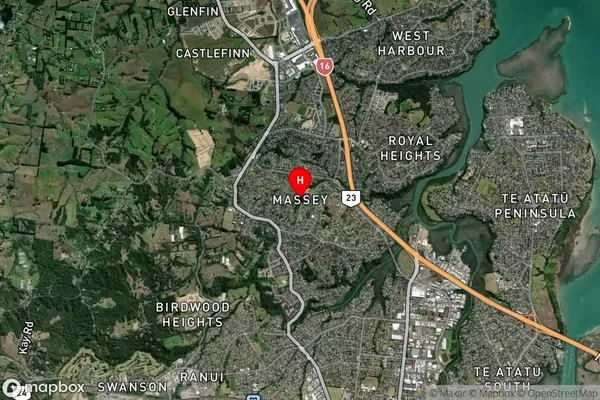 Massey,Auckland Satellite Map