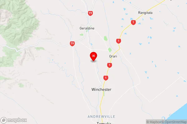 Geraldine Flat,Canterbury Region Map