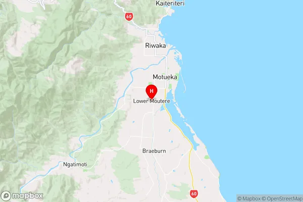 Lower Moutere,Tasman Region Map