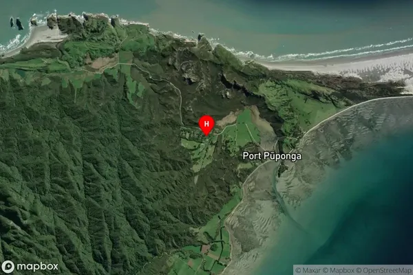 Puponga,Tasman Satellite Map