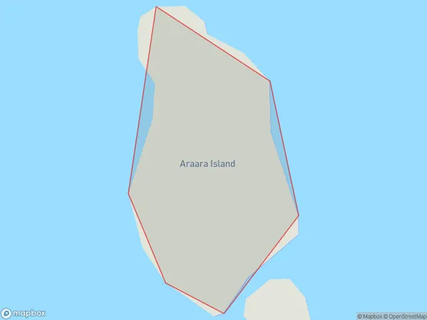 Araara Island, Northland Polygon Area Map