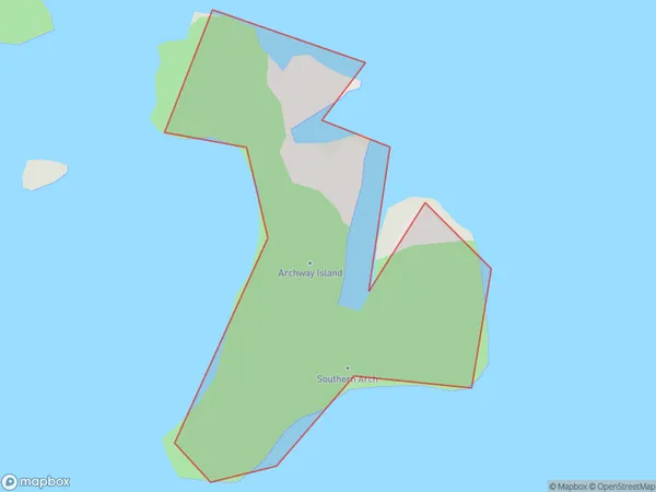Archway Island, Auckland Polygon Area Map