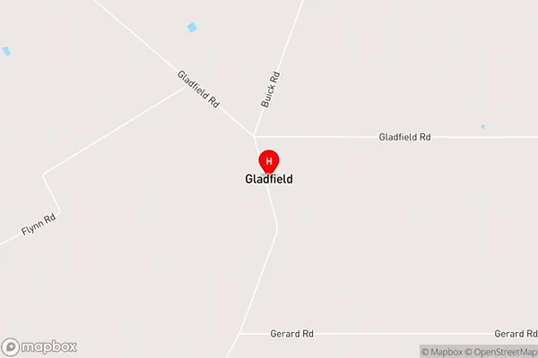 Gladfield,Southland Area Map