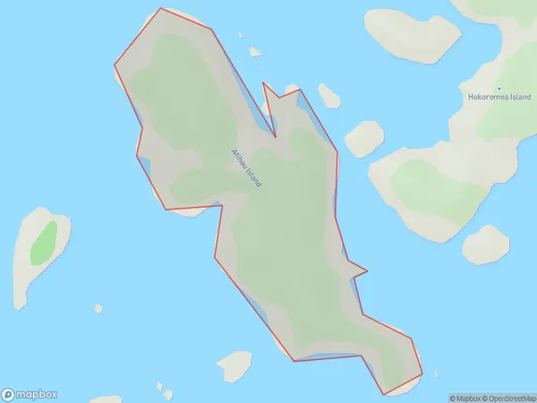 Atihau Island, Auckland Polygon Area Map