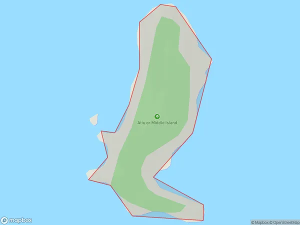 Atiu or Middle Island, Otago Polygon Area Map