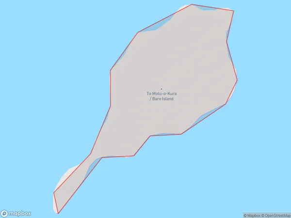 Te Motu-o-Kura / Bare Island, Hawke's Bay Polygon Area Map
