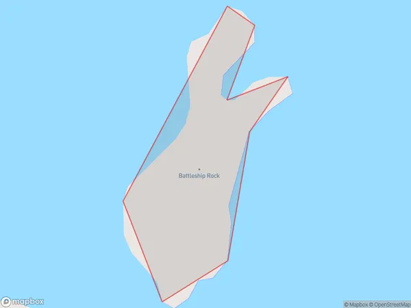 Battleship Rock, Northland Polygon Area Map