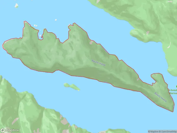Bauza Island, Southland Polygon Area Map