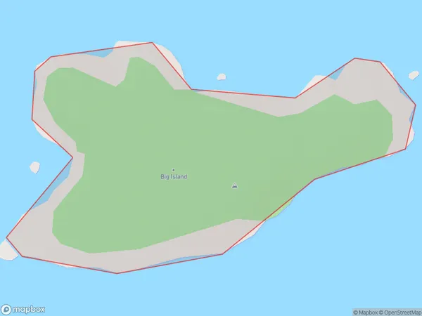 Big Island, Southland Polygon Area Map