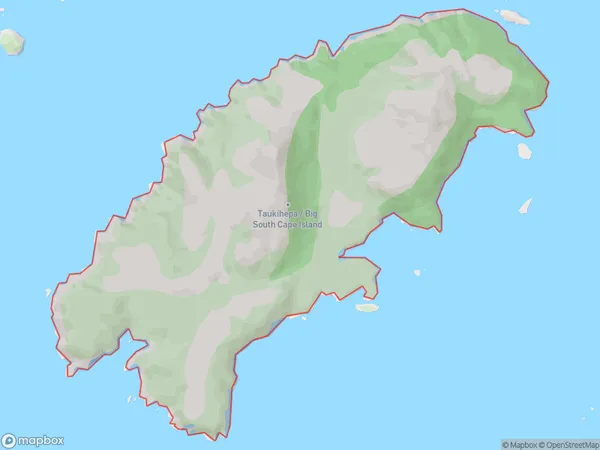Taukihepa / Big South Cape Island, Southland Polygon Area Map