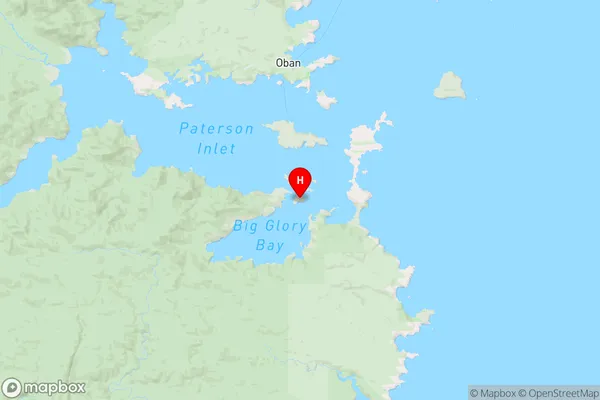 Bravo Island,Southland Region Map