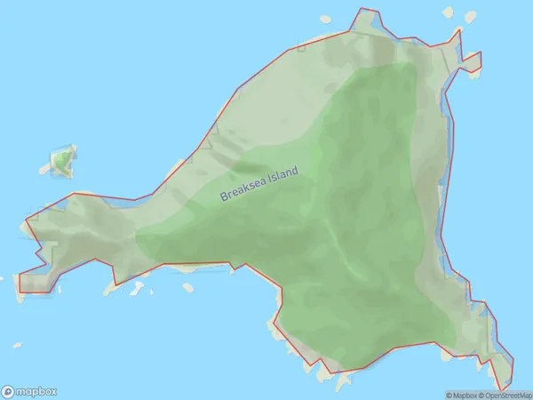 Breaksea Island, Southland Polygon Area Map