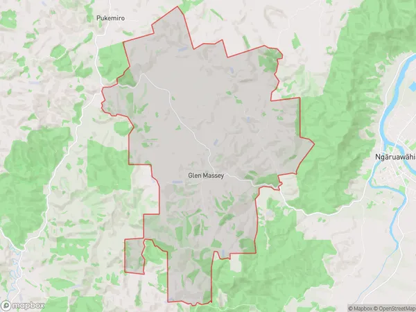 Glen Massey, Waikato Polygon Area Map