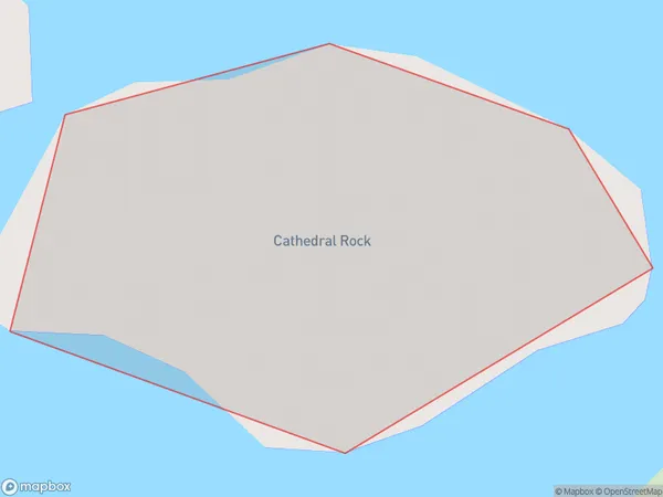 Cathedral Rock / Moturoa, Otago Polygon Area Map