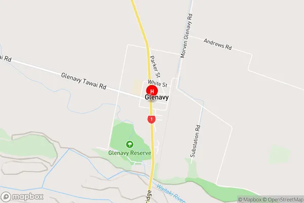 Glenavy,Canterbury Area Map