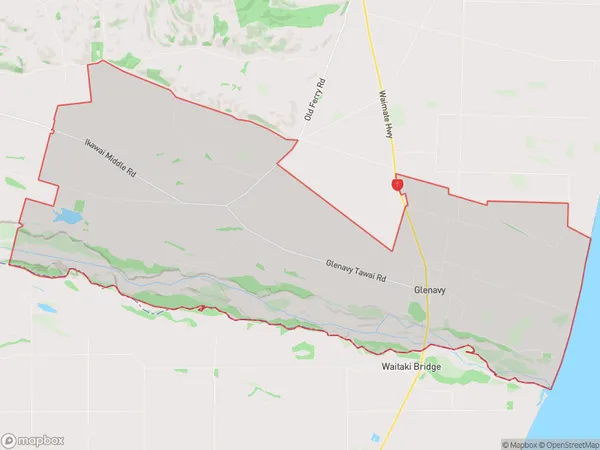 Glenavy, Canterbury Polygon Area Map