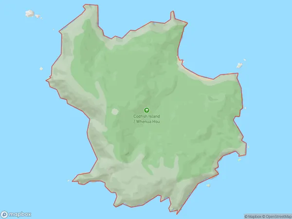 Codfish Island / Whenua Hou, Southland Polygon Area Map