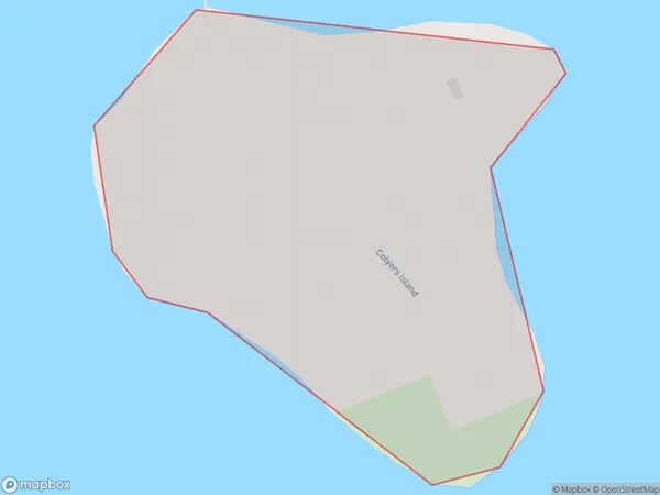 Colyers Island, Southland Polygon Area Map