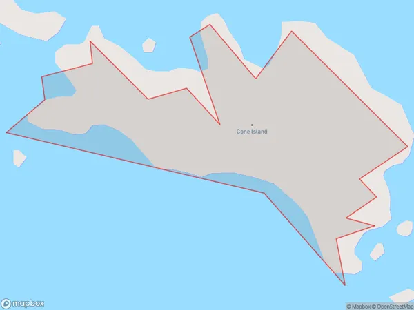 Cone Island, Northland Polygon Area Map