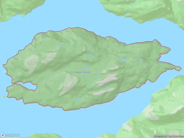 Cooper Island, Southland Polygon Area Map