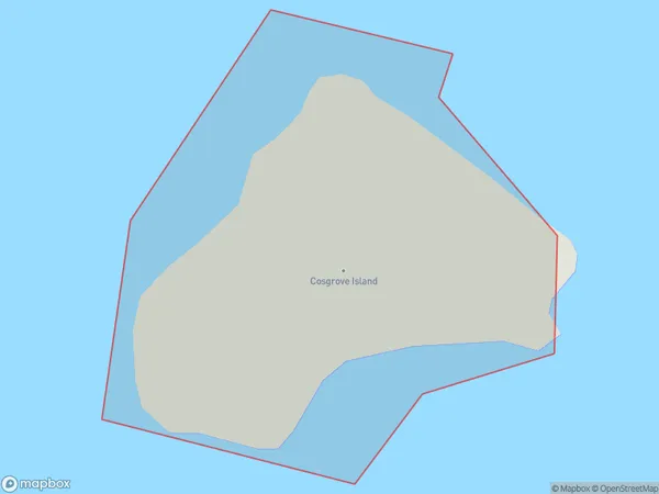 Cosgrove Island, Otago Polygon Area Map