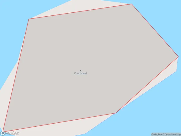 Cow Island, Waikato Polygon Area Map