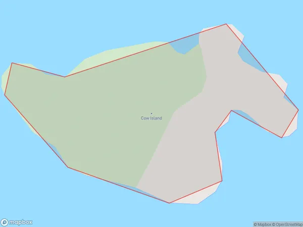 Cow Island, Waikato Polygon Area Map