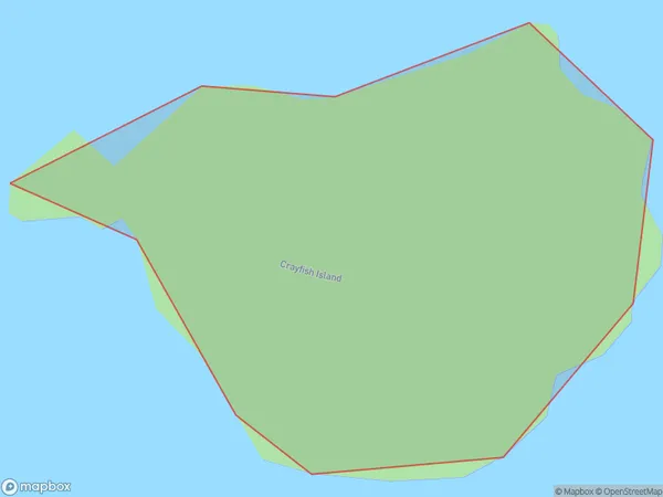 Crayfish Island, Southland Polygon Area Map