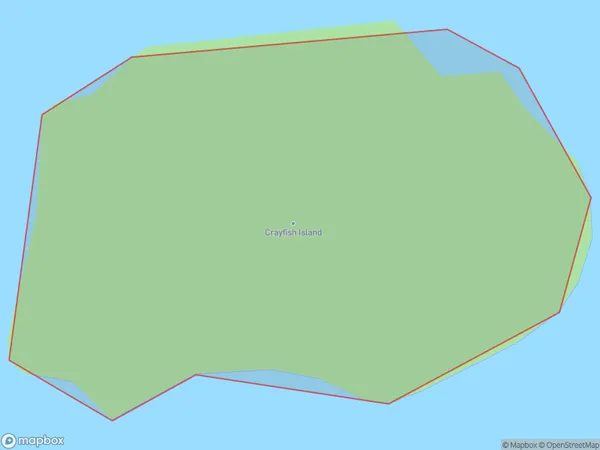 Crayfish Island, Southland Polygon Area Map